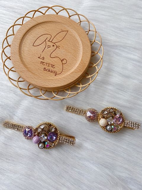 crystal mix pearl duck clip