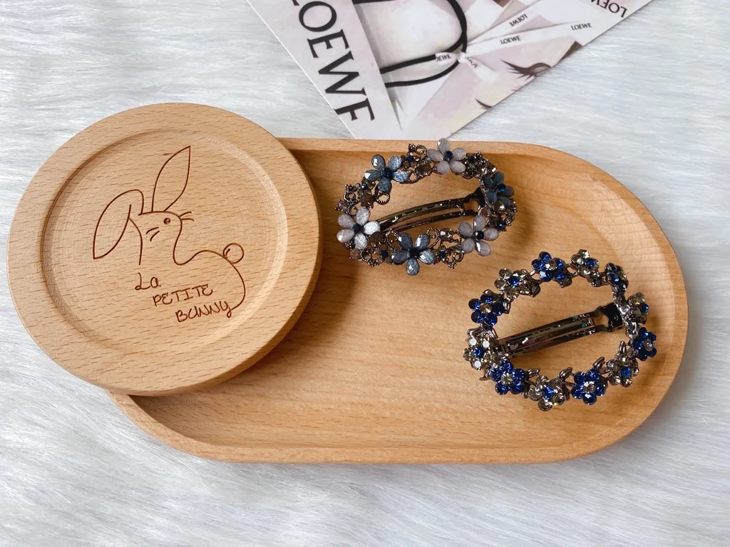 premium handmade crystal flower spring clip (5cm)