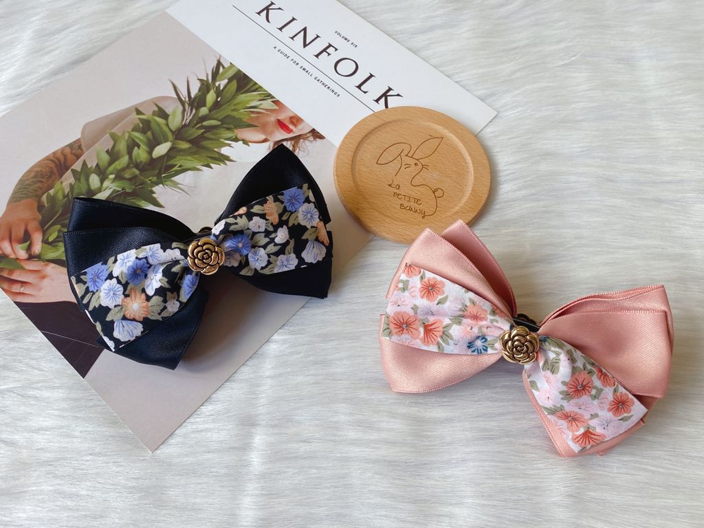 sweet floral print banana clip