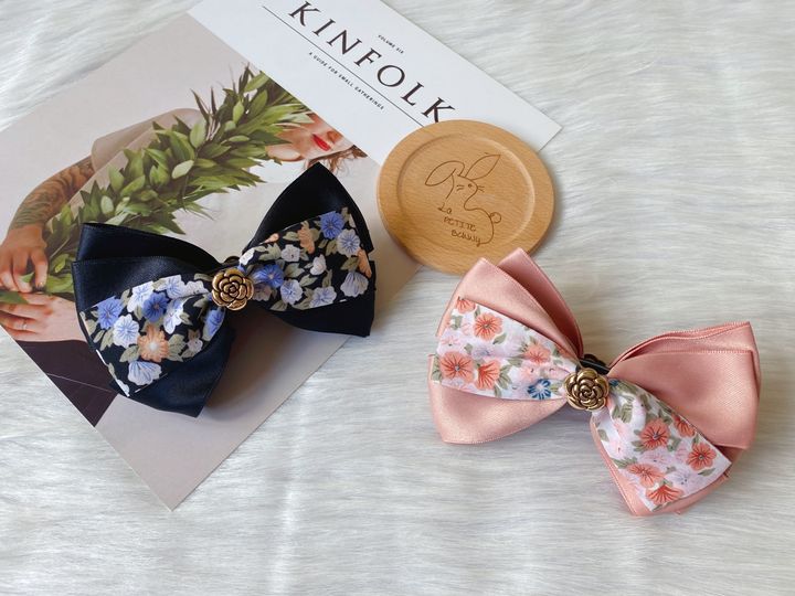 sweet floral print banana clip