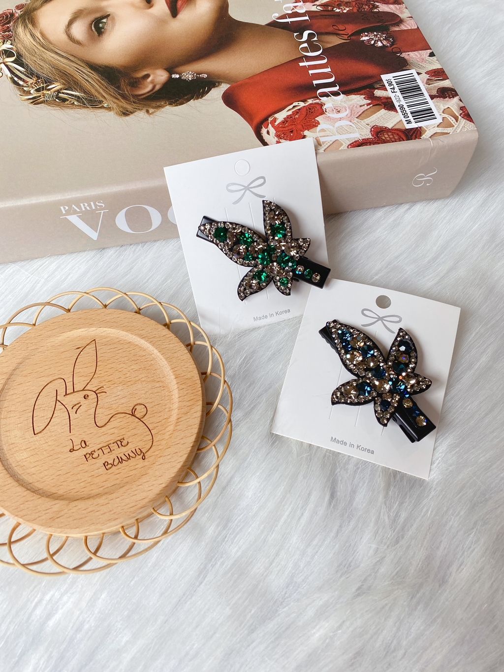 premium austria crystal leaf duck clip