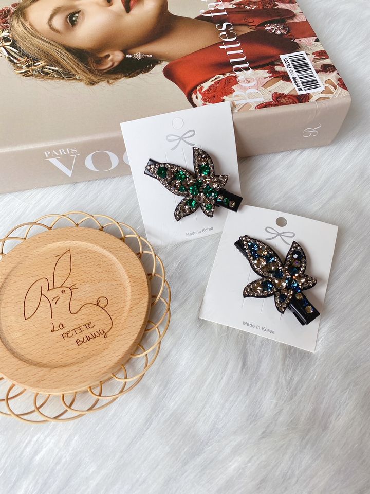 premium austria crystal leaf duck clip
