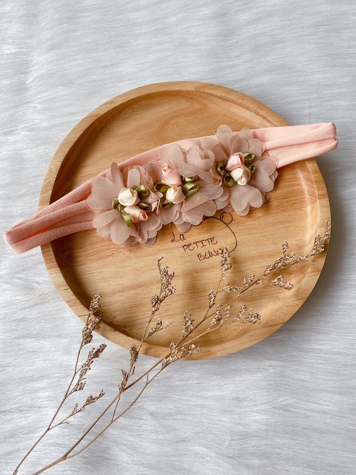 sweet floral baby elastic headband