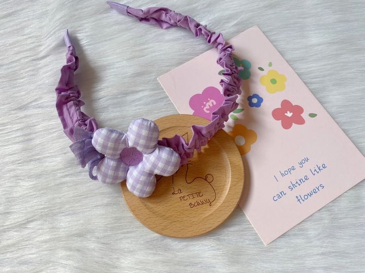 pillow flower ruffle headband