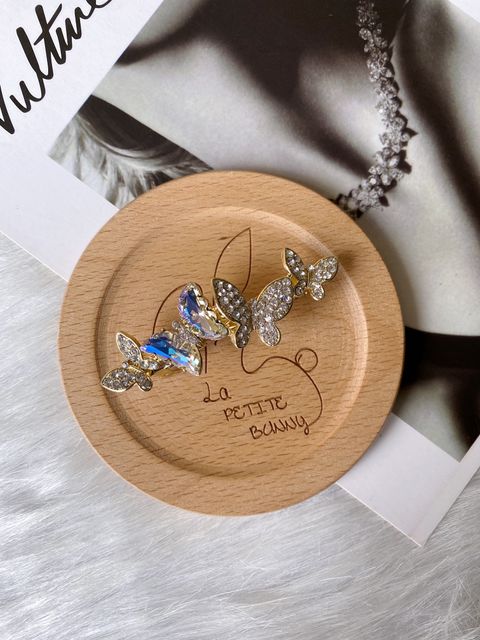 crystal butterfly spring clip (5cm)
