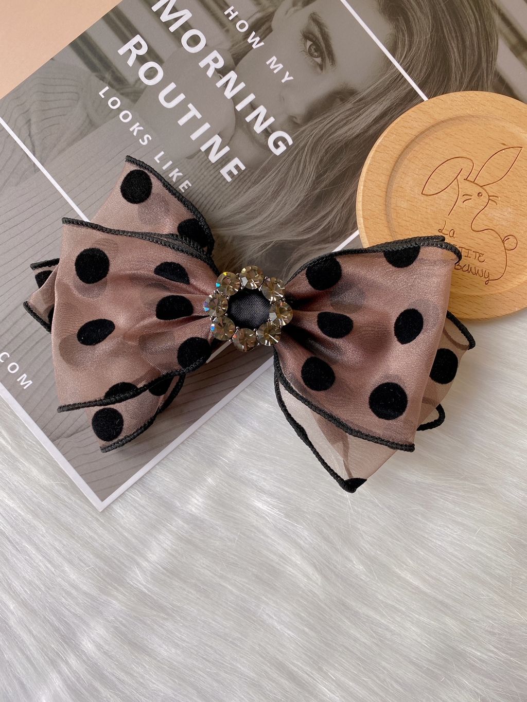 polka dot spring clip (10cm)