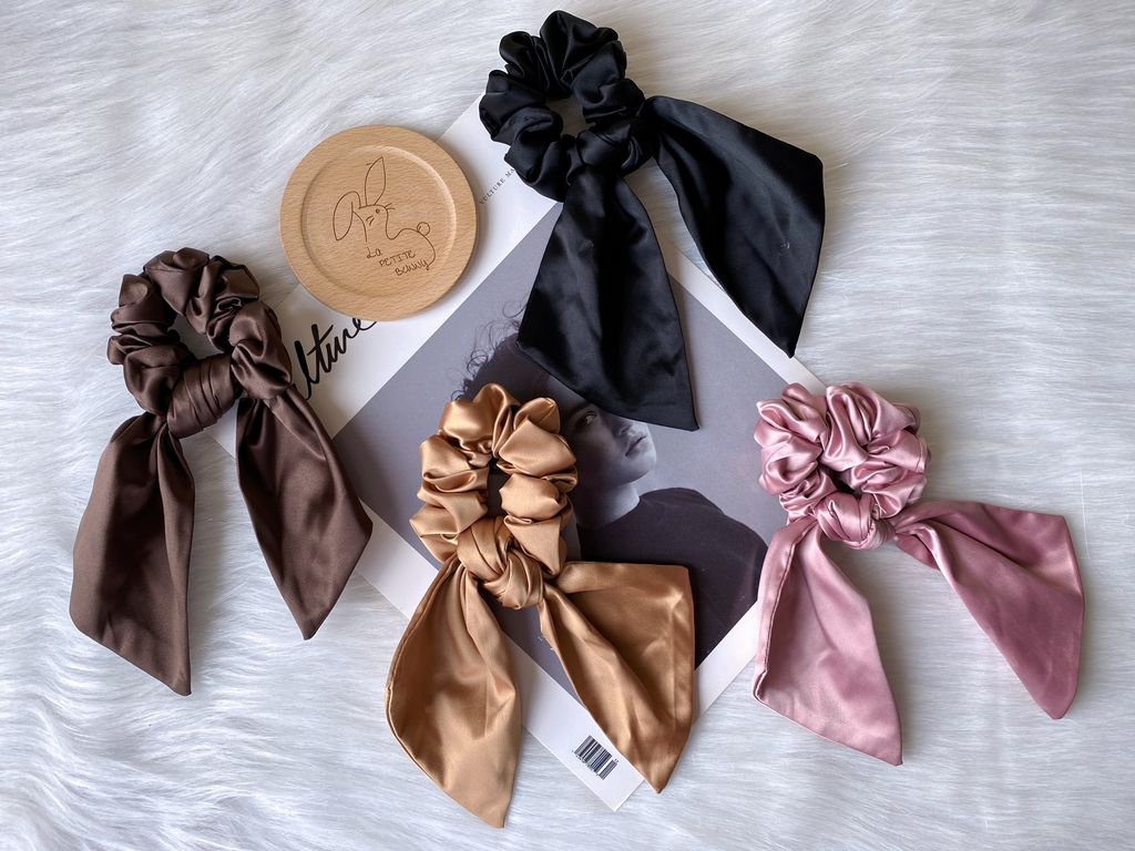 premium satin flowy scrunchy