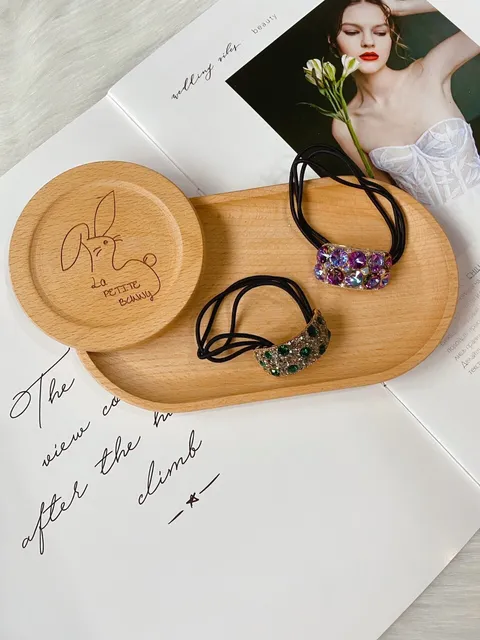 premium K9 crystal hair tie 