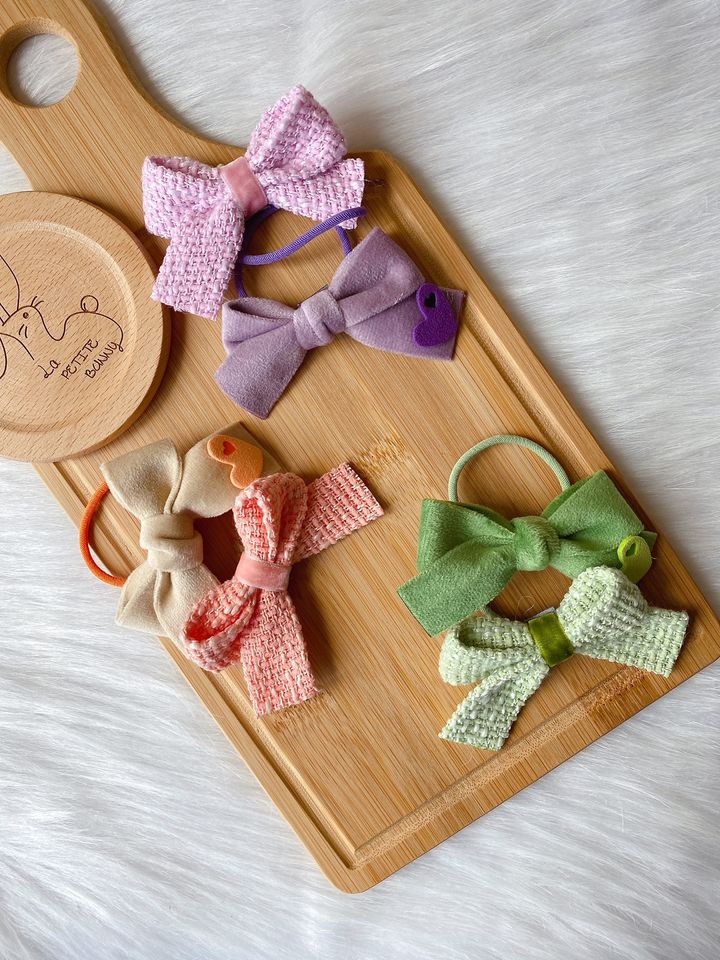 premium handmade ribbon hair tie (2 in 1 set)