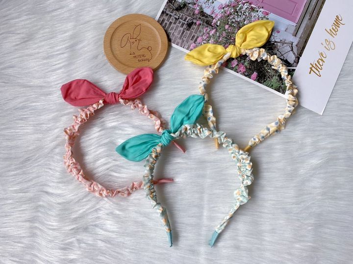 sweet floral print ruffle headband