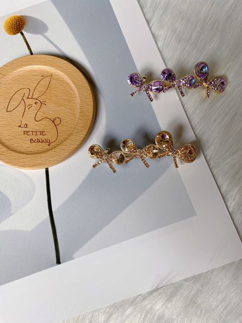 premium K9 crystal ribbon spring clip (5cm)