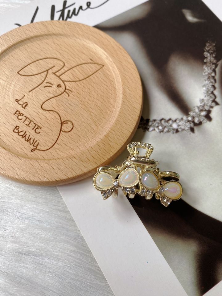 pearl ribbon claw clip (4cm)