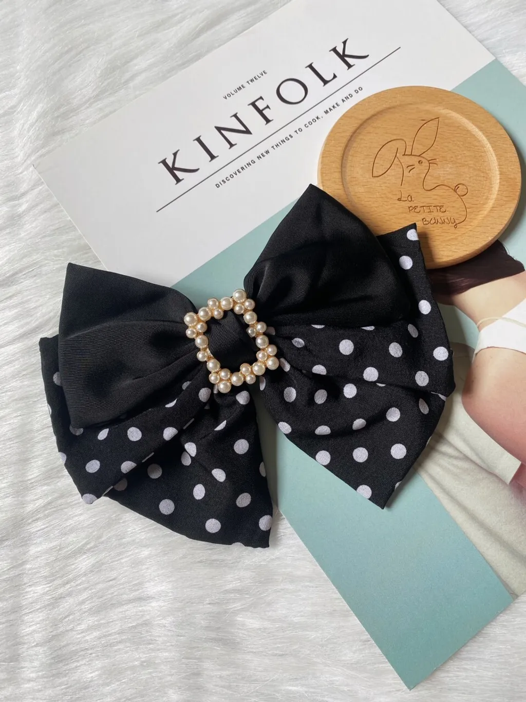 sweet polka dot spring clip (10cm)