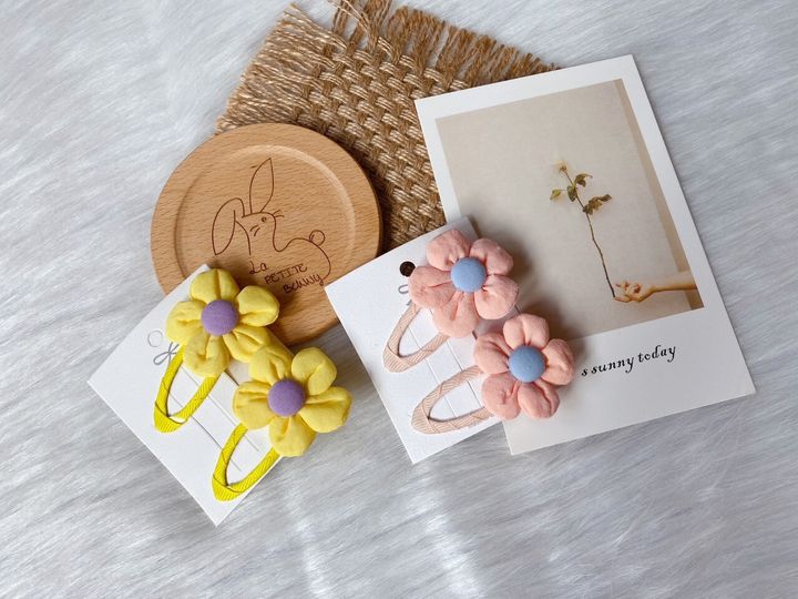sweet pastel flower bb clip (1pair)