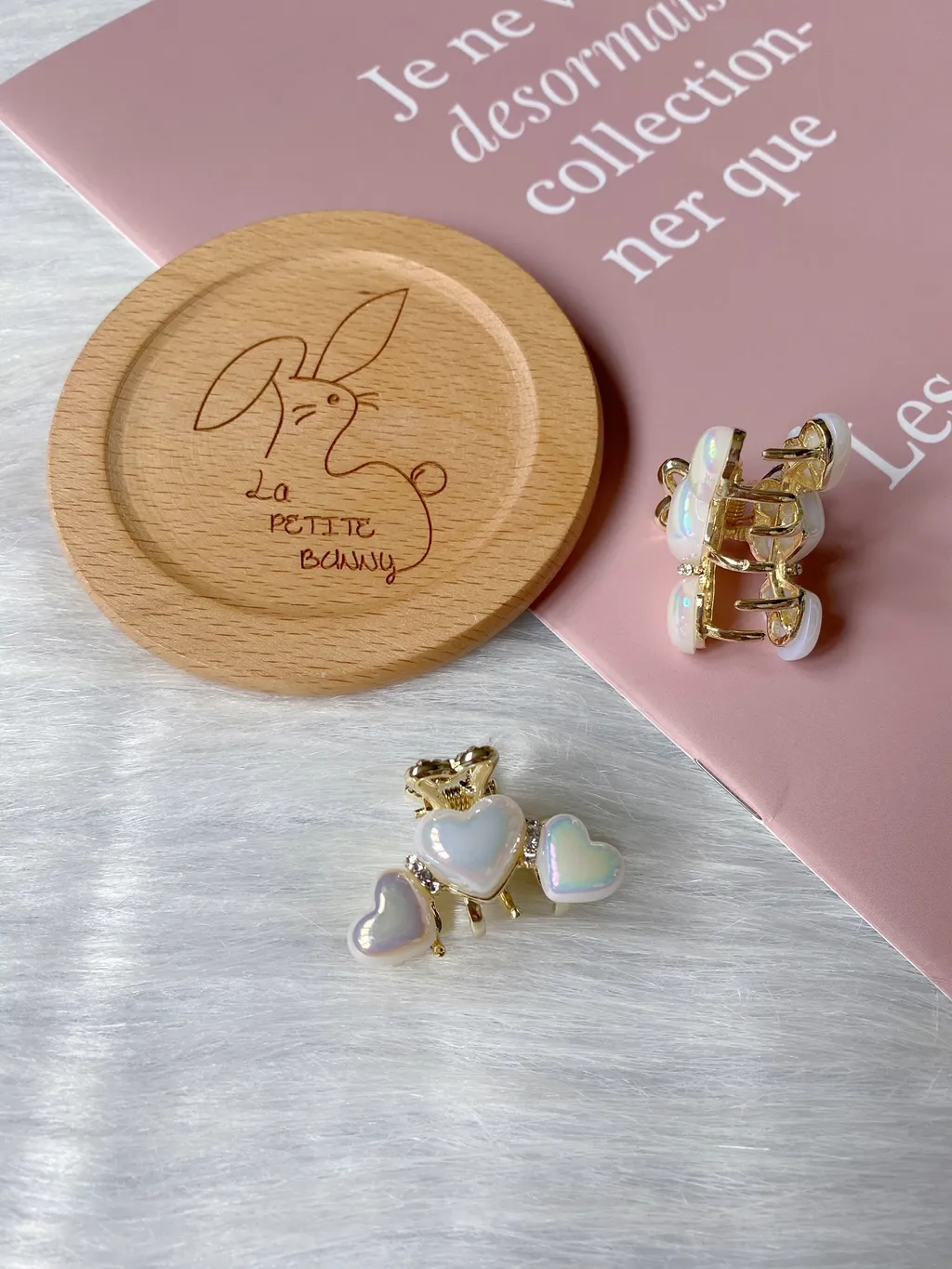 pearl heart claw clip (3cm)
