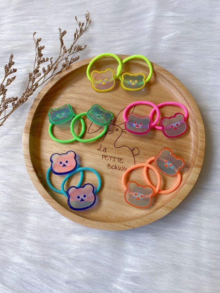 bear theme hair tie (bundle set of 5pairs)