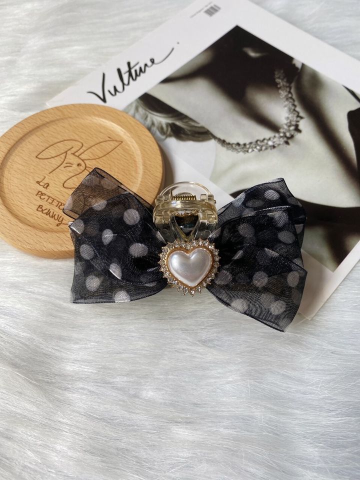 pearl heart claw clip (6cm)