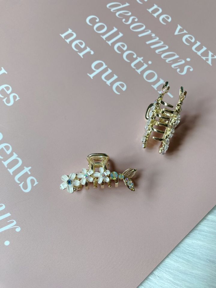 liuli flower mix crystal claw clip (3.5m)