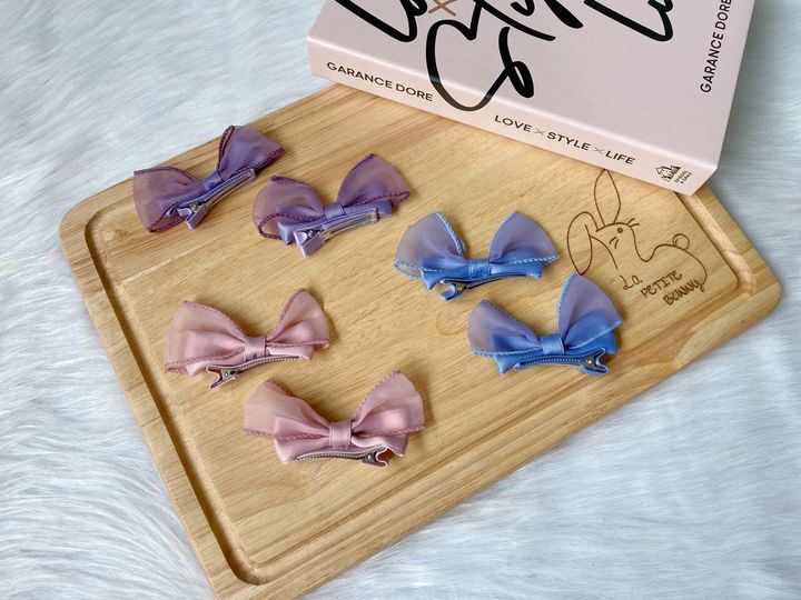3D organza ribbon duck clip (1pair)