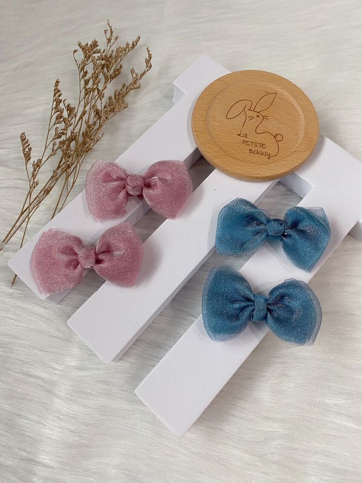 organza ribbon duck clip (1pair)