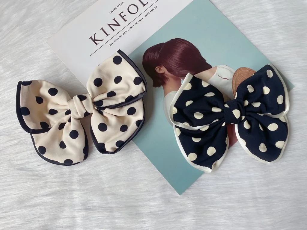 polka dot spring clip (10cm)