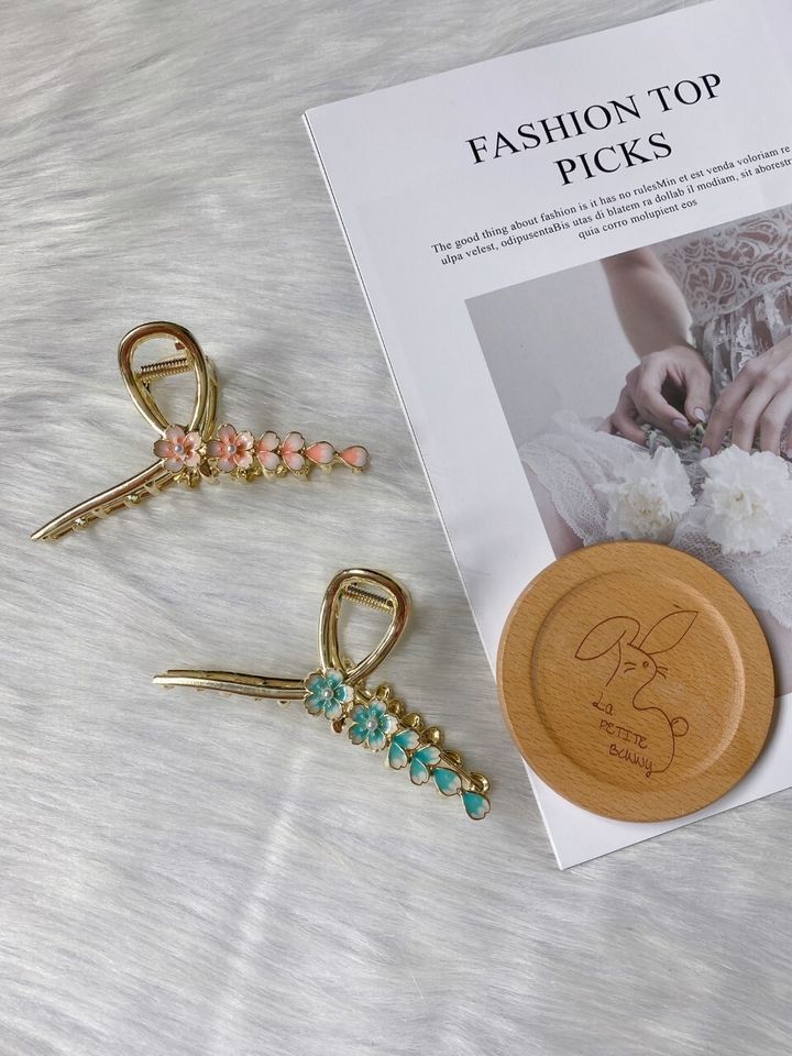 oil drop flower claw clip (11cm)