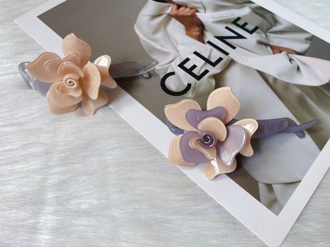 premium acetate flower twist clip
