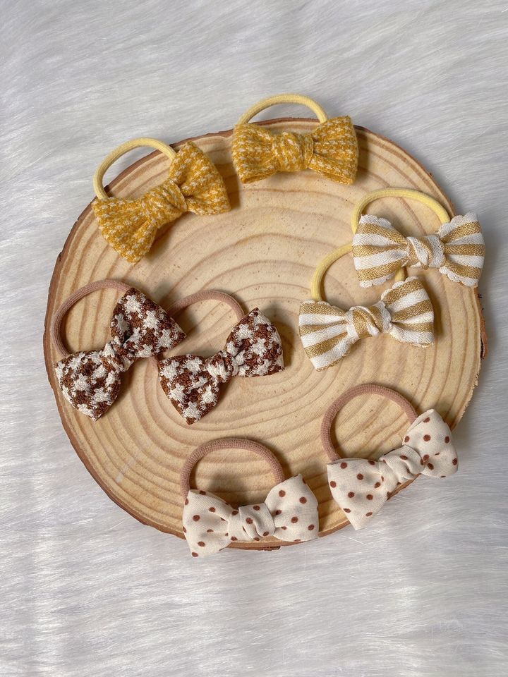 premium ribbon theme hair tie (bundle set of 4pairs)