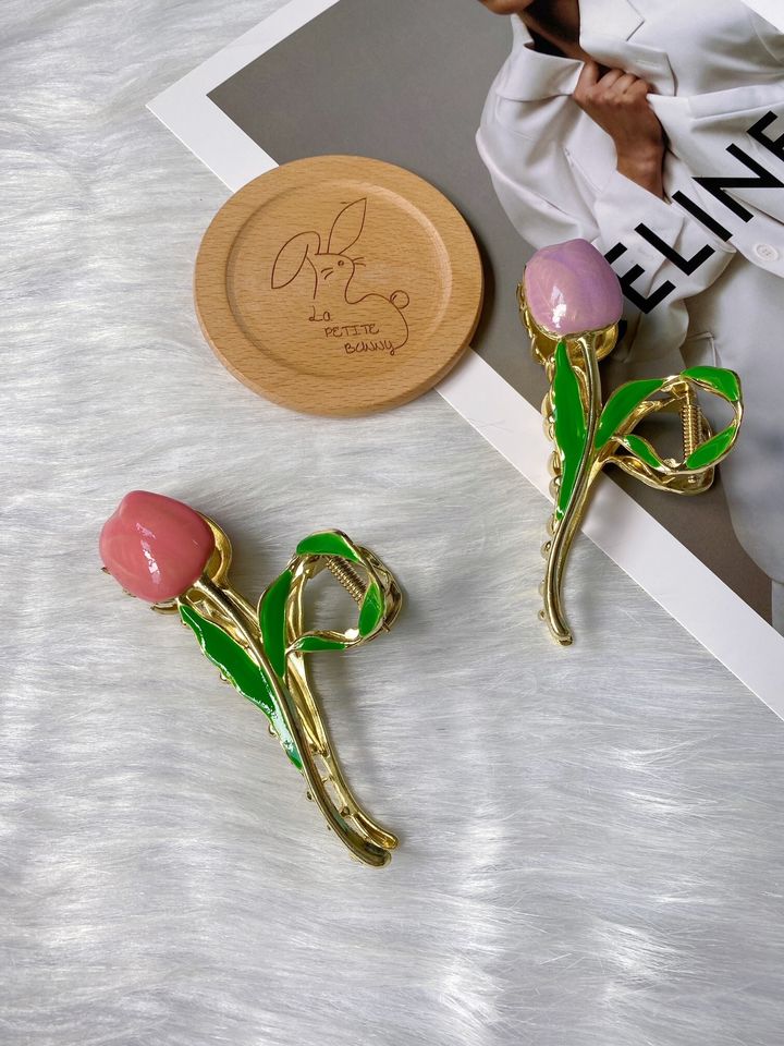 oil drop tulip claw clip (10cm)