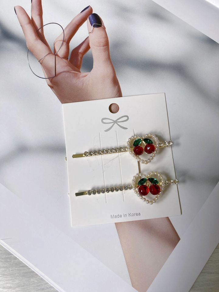 sweet cherry side clip (1pair)