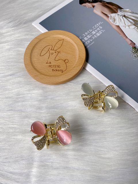 cat eye stone mix crystal claw clip (4cm)