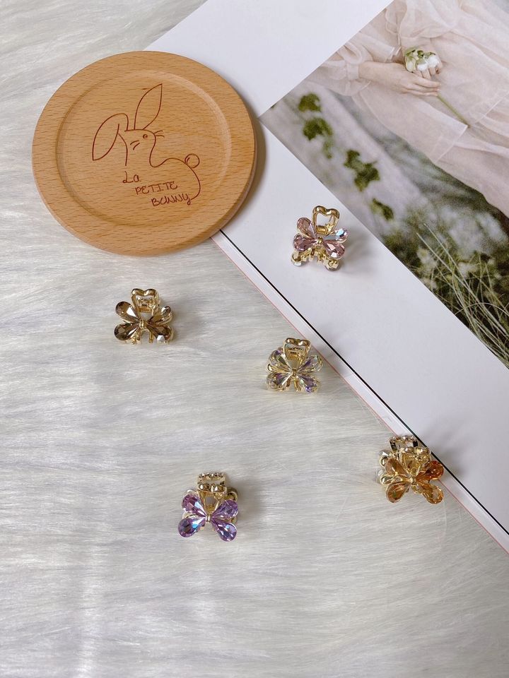 premium K9 crystal ribbon claw clip (1.5cm)