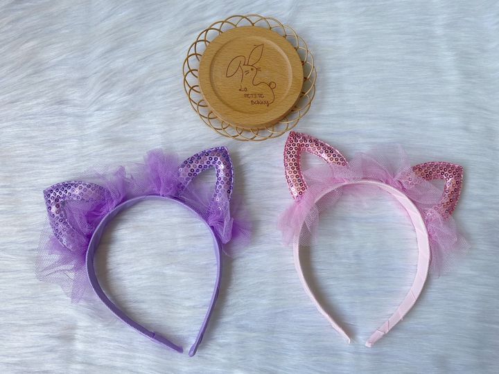 sequin cat ear headband