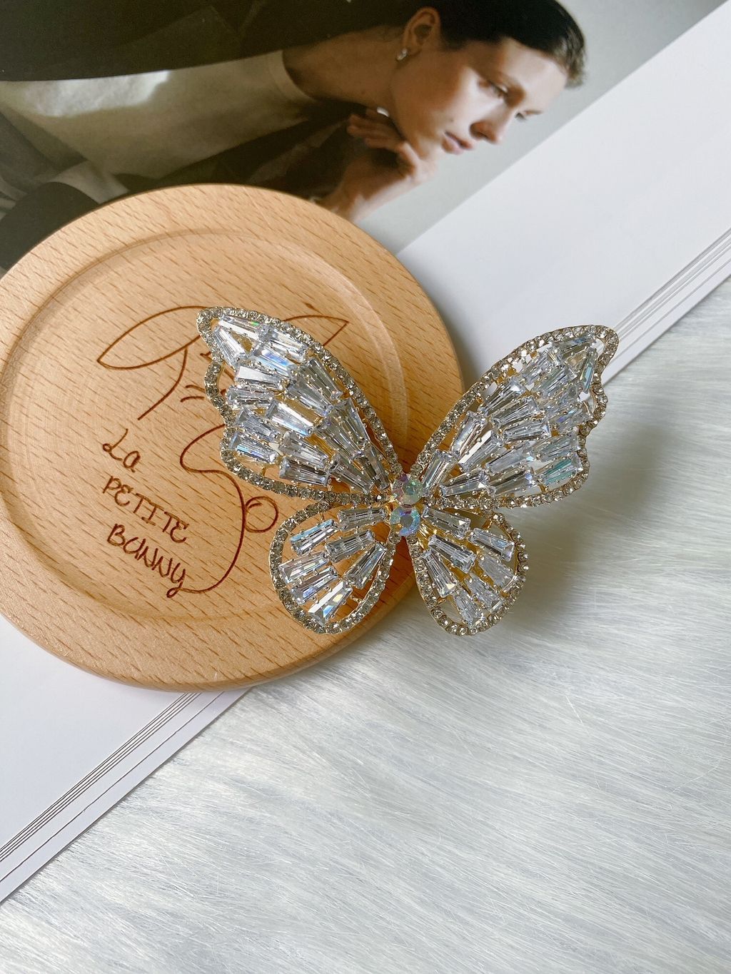 quartz butterfly spring clip (5cm)