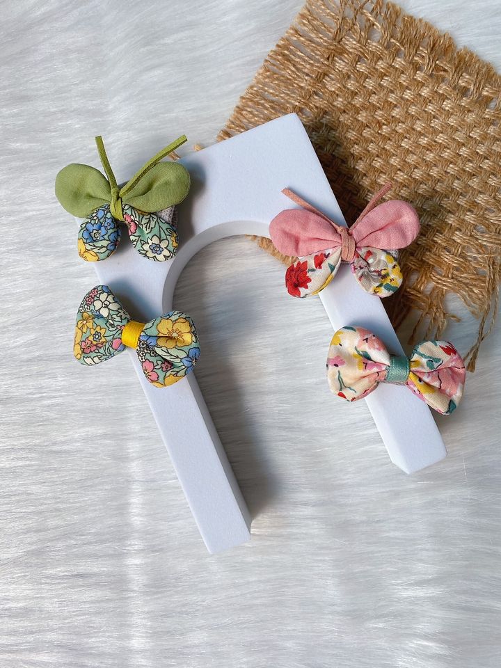 sweet floral theme duck clip (2 in 1 set)