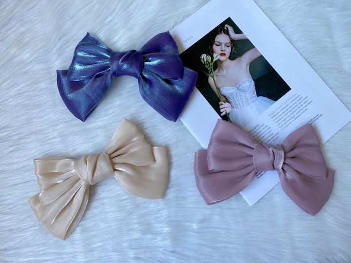 shimmer ribbon spring clip (10cm)