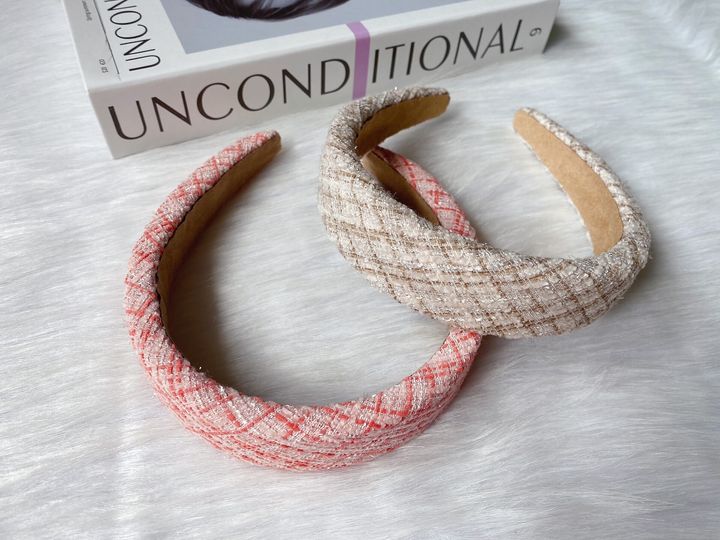 premium tweed sponge headband