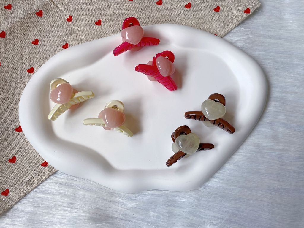 heart theme claw clip (4cm)(1pair)