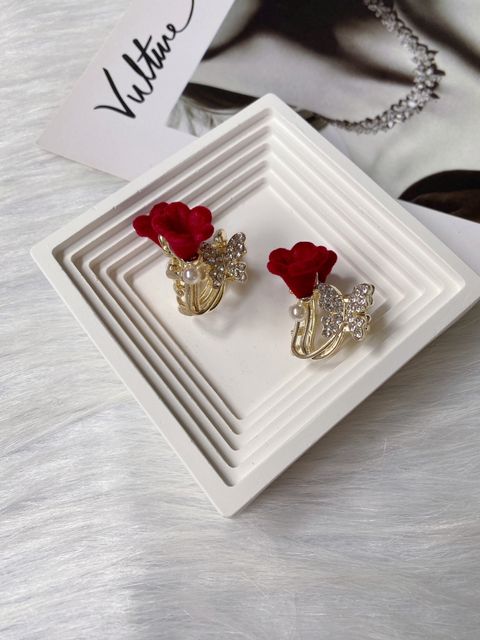 velvet flower butterfly claw clip (1.5cm)