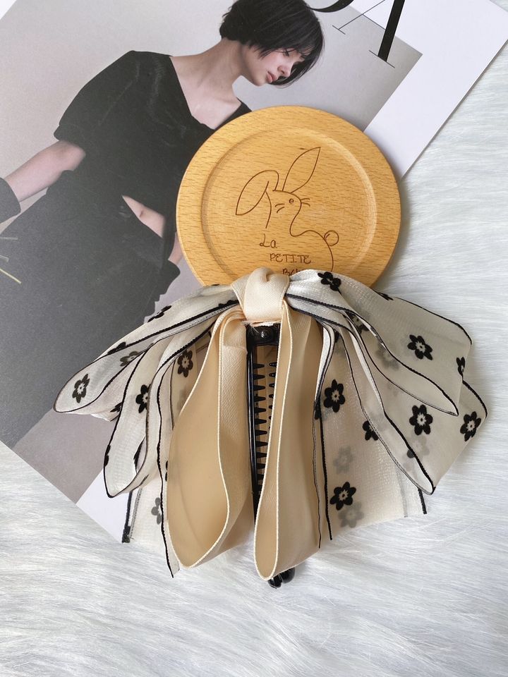 sweet floral print banana clip