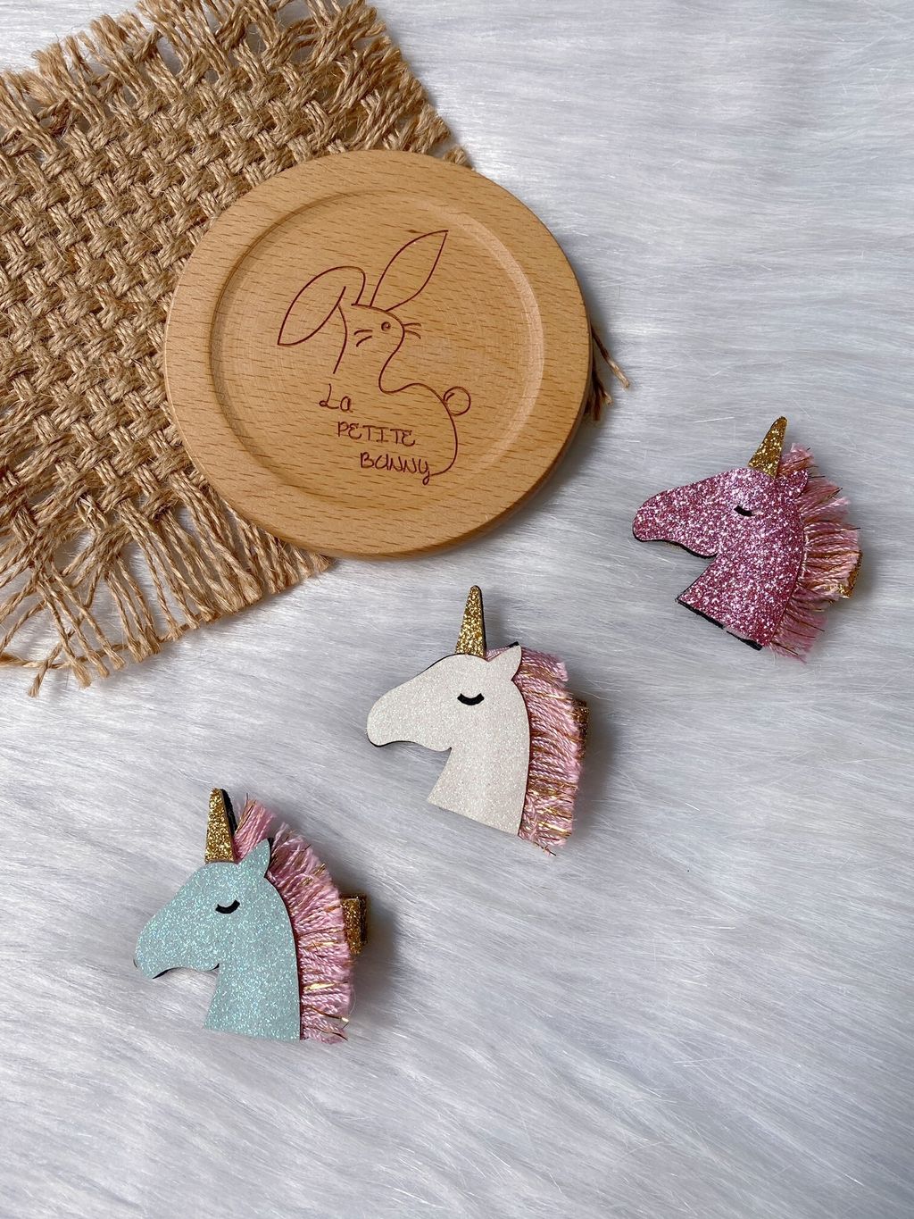 glitter unicorn duck clip