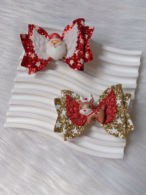 christmas theme glitter duck clip