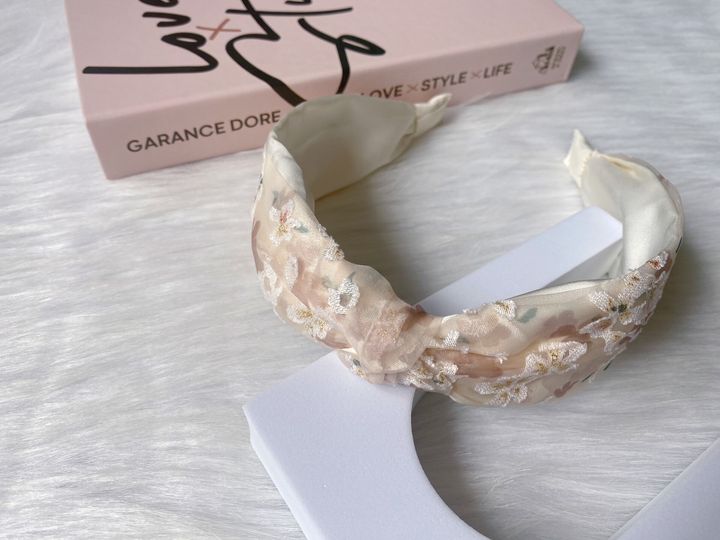 lace floral print headband