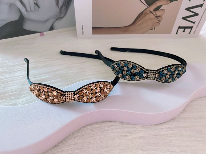 premium handmade crystal ribbon headband