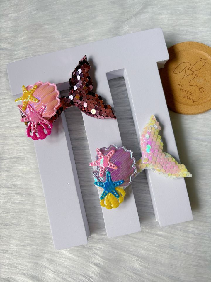 sequin mermaid tail duck clip