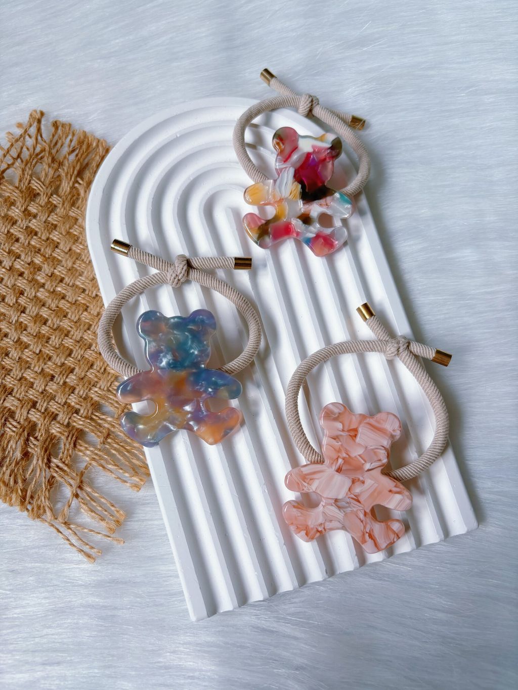 acetate bear hair tie