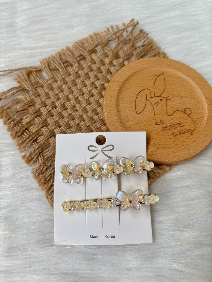 korean style butterfly duck clip (2 in 1 set)