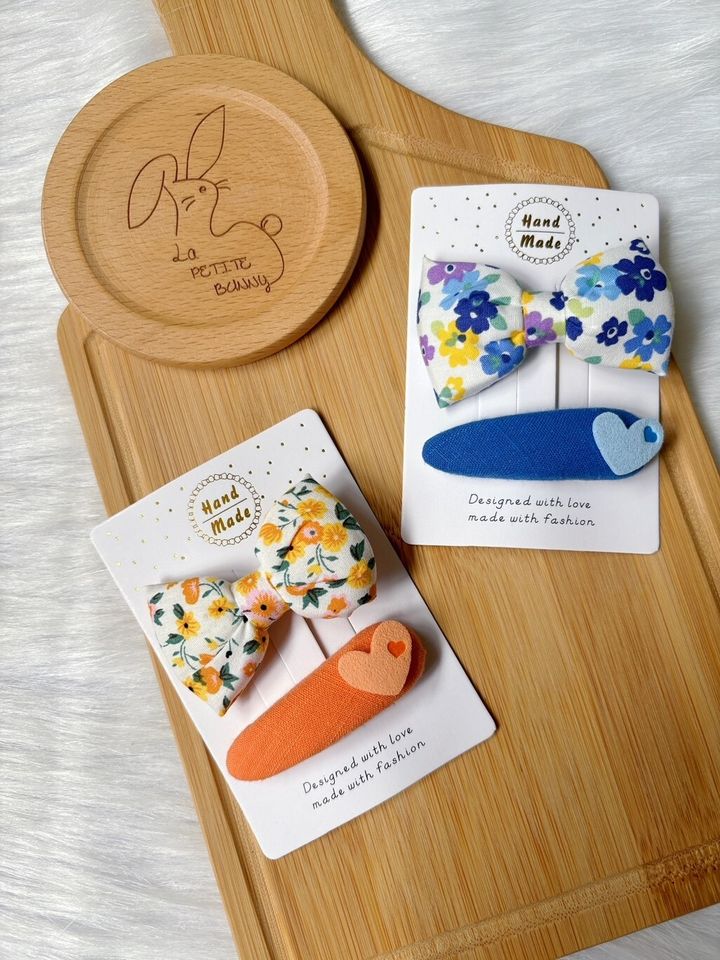 sweet floral mix set (1pcs duck clip & 1 pcs bb clip)