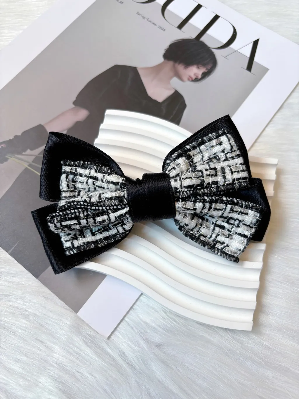 premium tweed spring clip (8cm)