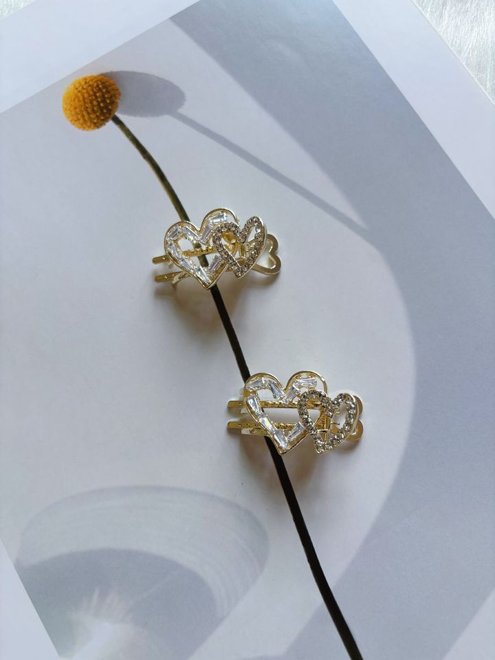 double heart clip